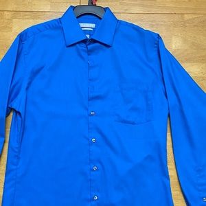 Van Heusen Blue Fitted Button-Up Shirt
